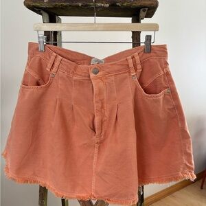 Women's Coral Denim Skirt